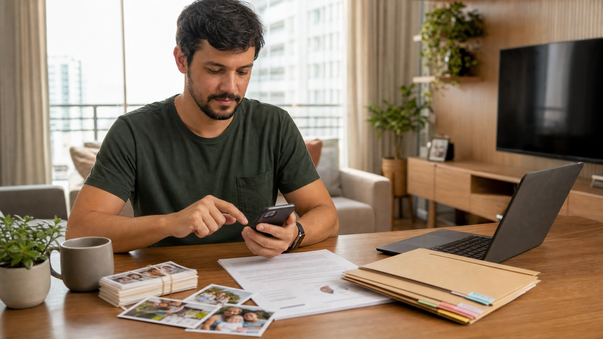 Tela do WhatsApp destacando mídia da conversa para separar arquivos antes de salvar.