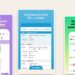 Montagem com telas de FamilyWall, Cozi e TimeTree para ilustrar um comparativo de apps de calendário compartilhado da família