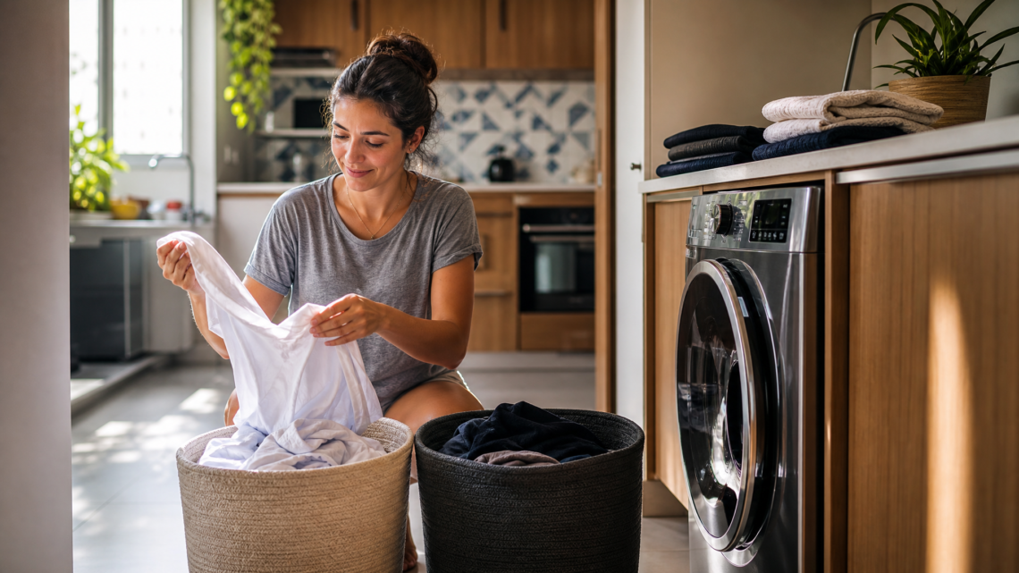 Como criar uma rotina de lavagem de roupa que não vire montanha toda semana