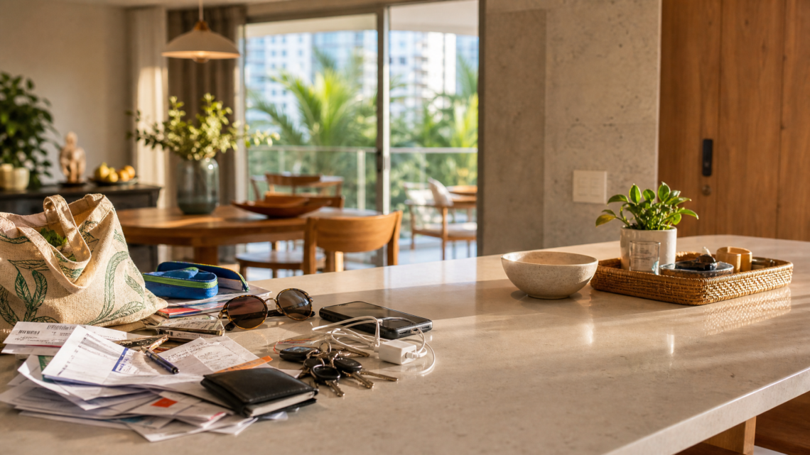 Como destralhar a mesa ou balcao que vira zona todo dia