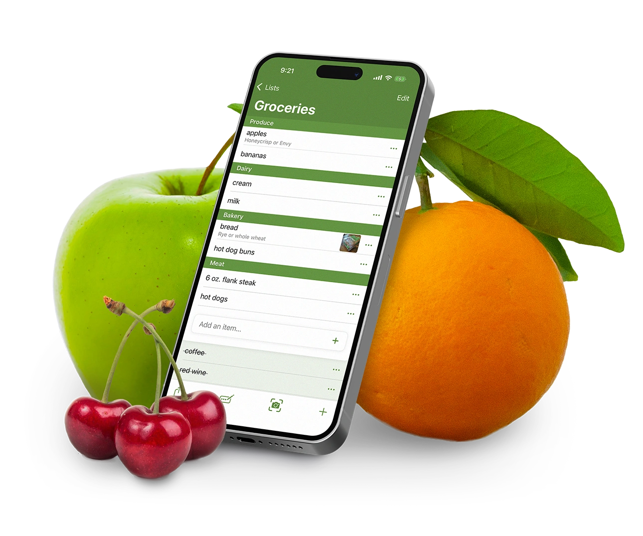 Imagem oficial do OurGroceries destacando lista compartilhada da casa.