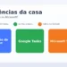 Comparativo entre Lembretes do iPhone, Google Tasks e Microsoft To Do para pendências da casa.