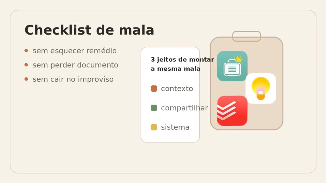 Imagem destacada do post sobre checklist de mala