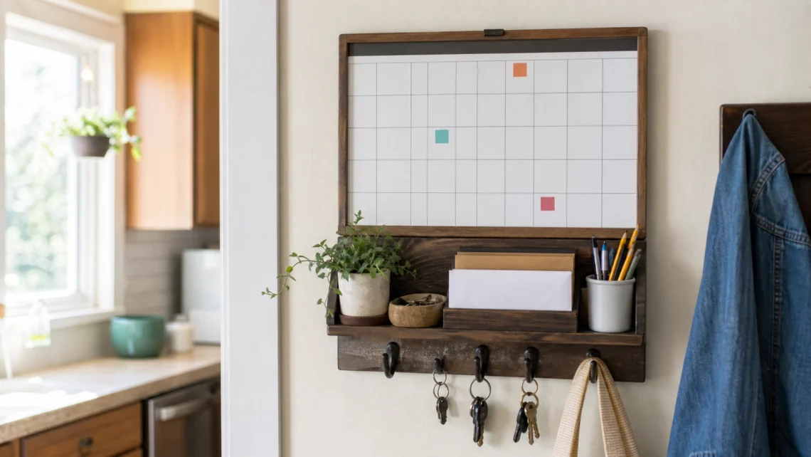 Centro de organização da casa com calendário visual, chaves e poucos destaques para o que importa na semana.