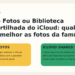 Capa do post do Sem Caos comparando Google Fotos e Biblioteca Compartilhada do iCloud.