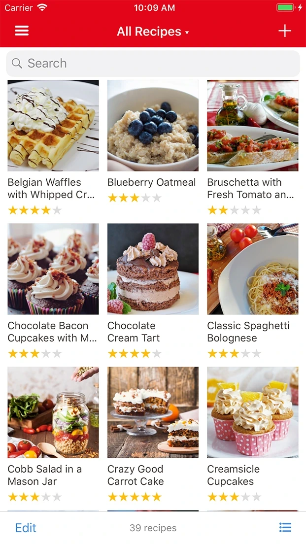 Tela oficial do Paprika mostrando organização de receitas e lista de compras no app.