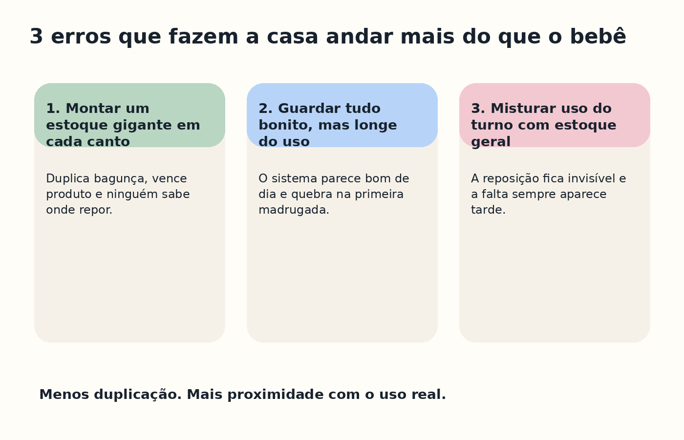 Três erros comuns ao organizar a casa para a chegada do bebê.
