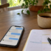 Celular, café e agenda sugerindo um encontro real no lugar do vamos marcar genérico.