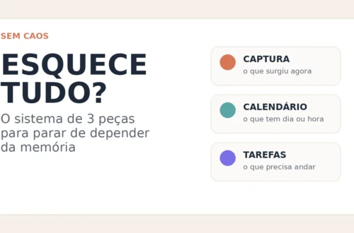 Capa do Sem Caos sobre o sistema de 3 peças para parar de depender da memória.