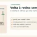 Ilustração editorial de um ponto de entrada da casa com mochila, bandeja de documentos e apoio para garrafa e lancheira.