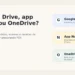 Card do Sem Caos comparando Google Drive, app Notas e OneDrive para guardar pedidos, exames e receitas da família.