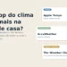 Comparativo visual entre Apple Tempo, AccuWeather e The Weather Channel.