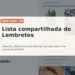 Card editorial do Sem Caos sobre usar lista compartilhada do Lembretes no iPhone para mercado, farmácia e pendências da casa.