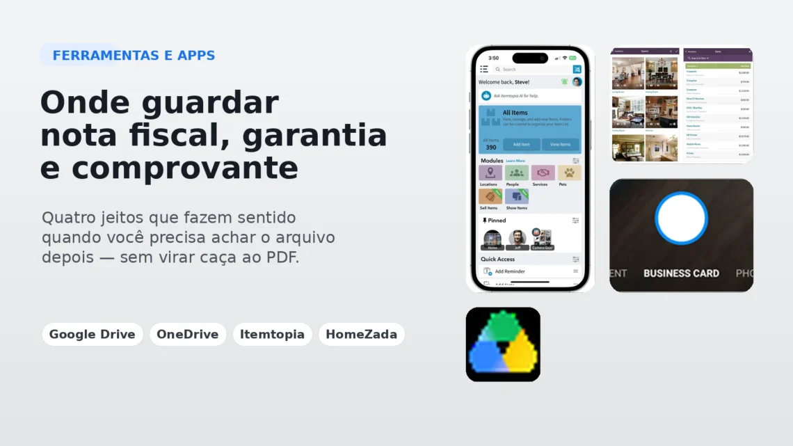 Capa do post sobre onde guardar nota fiscal, garantia e comprovante sem perder prazo.