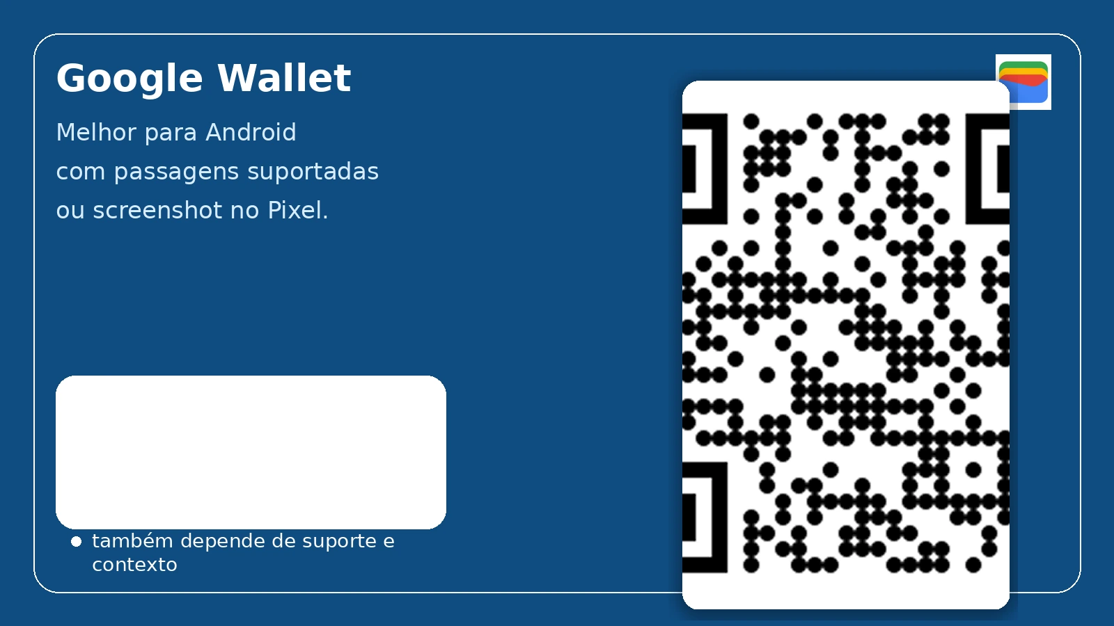 Imagem comparativa destacando o Google Wallet para guardar tickets e boarding pass no Android.