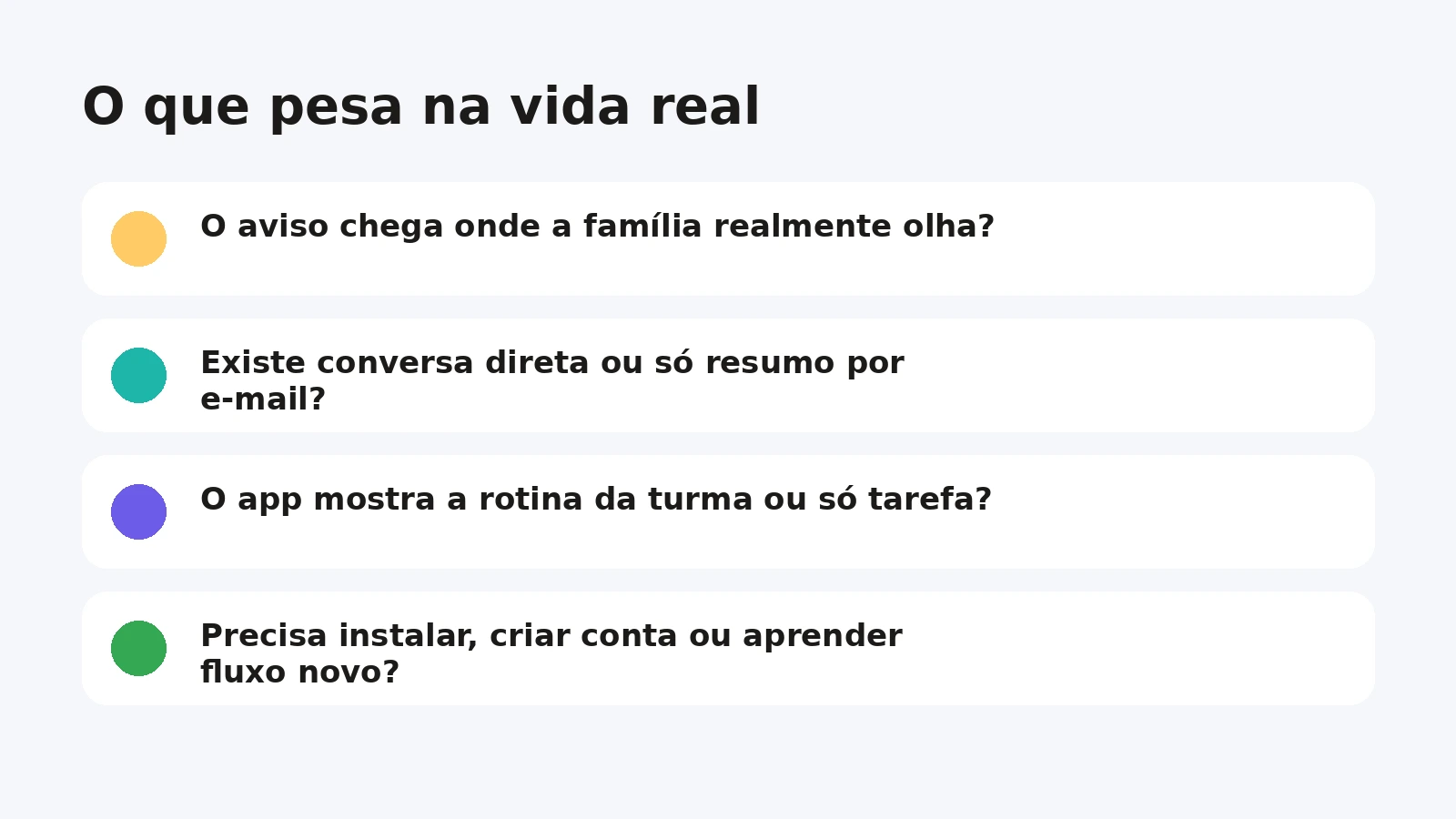 Critérios práticos para escolher entre ClassDojo, Remind e Google Classroom sem perder recado da escola.