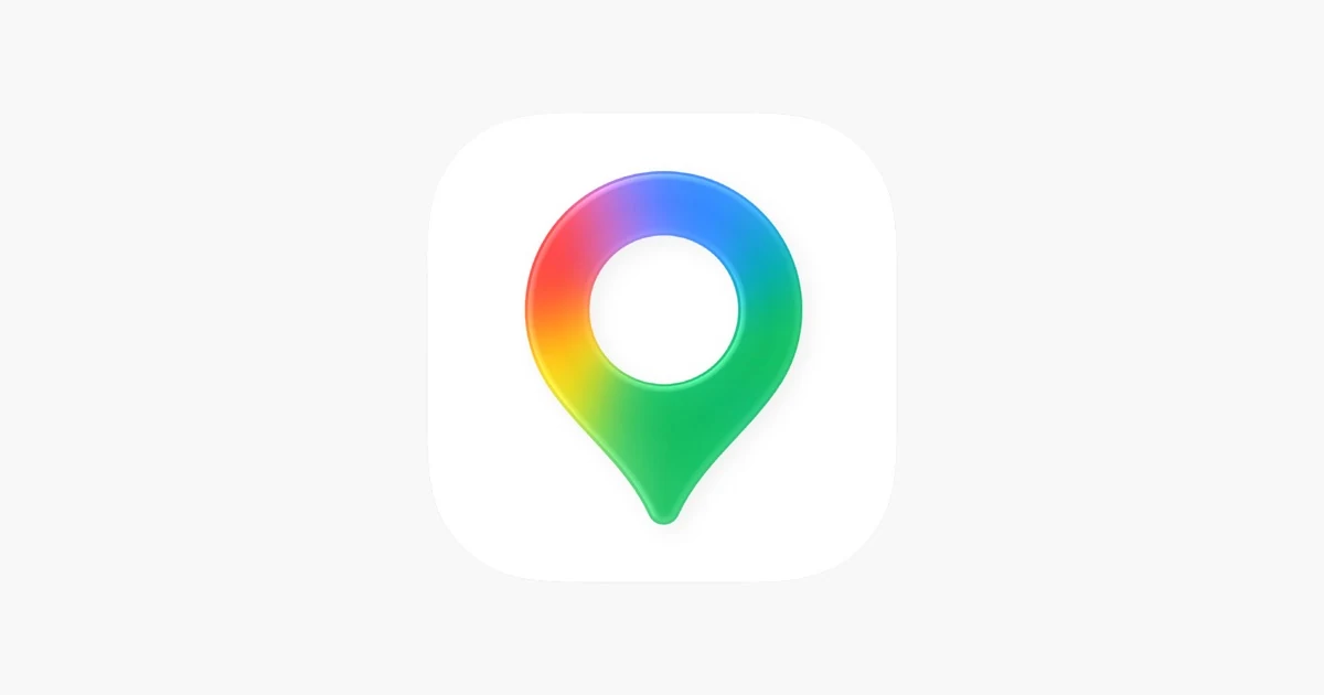Imagem oficial do Google Maps na App Store mostrando telas de navegação e rotas.