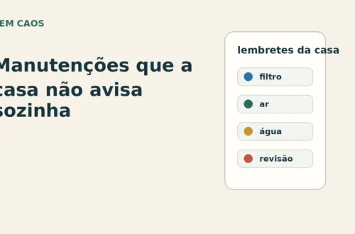 Card editorial sobre manutenções da casa que precisam de lembrete.
