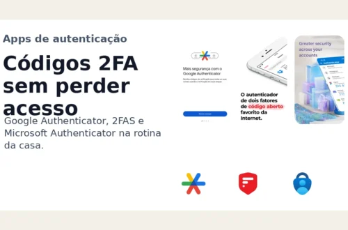 Capa revisada do post sobre Google Authenticator, 2FAS e Microsoft Authenticator