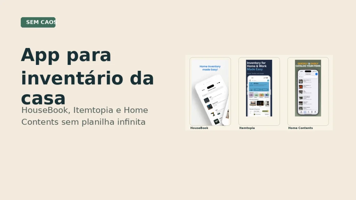Card do post sobre apps para inventário da casa.