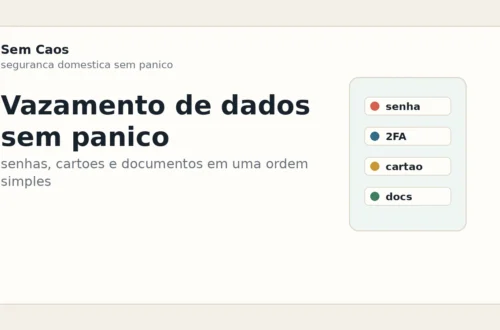 Checklist domestico para agir depois de vazamento de dados.