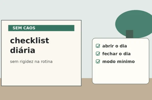 Capa do Sem Caos sobre checklist de rotina diária sem rigidez.