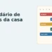 Card do Sem Caos sobre calendário de contas da casa.