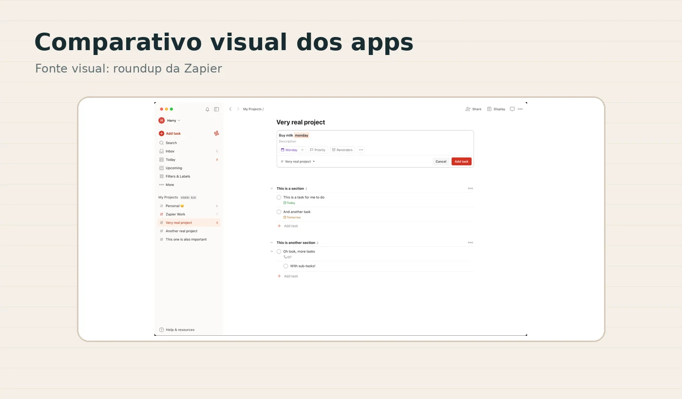 Tela do Google Tasks integrada ao Google Agenda e ao painel lateral do Gmail.