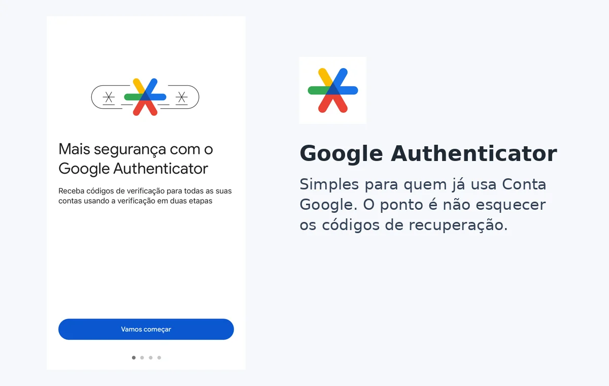 Tela real do Google Authenticator na App Store