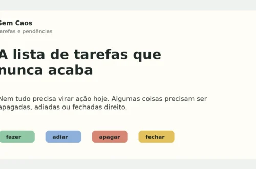 Capa sobre lista de tarefas que nunca acaba.
